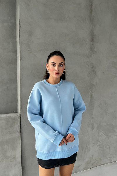 Seda Yalçın Atelier Hanorac oversize albastru cu cusătură pe față