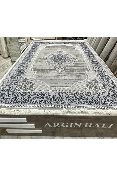 Awenoss Kalın Kışlık Halı Gri Lacivert Awenoss ARGIN HALI