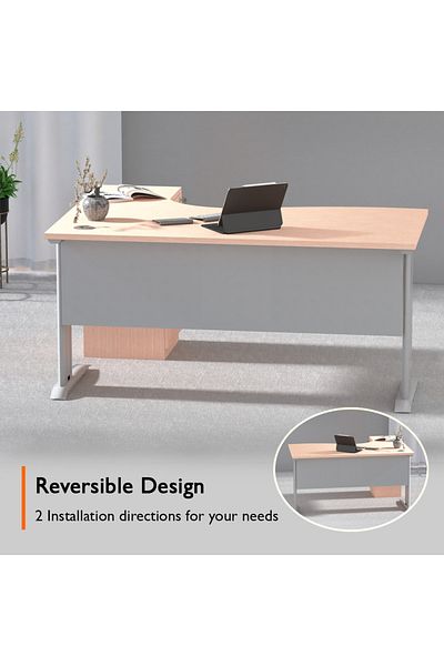 Mahmayi Stazion 1612 Modern Office Workstation Oak
