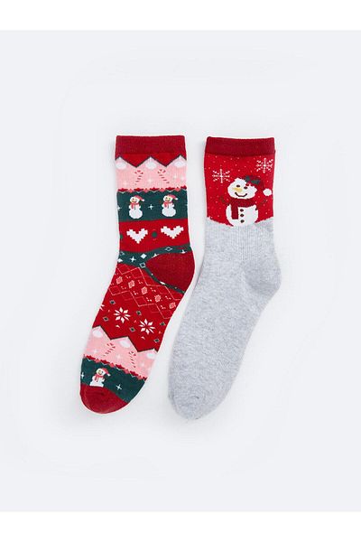 LC Waikiki Lcw Dream New Year's Themed Women's Socks 2 Pack