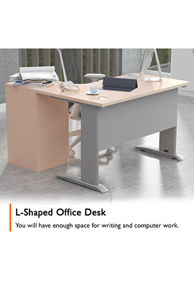 Mahmayi Stazion 1212 Modern Office Workstation Oak