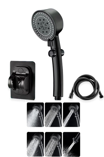 MAROKEN Banyo Duş Başlığı 5 Fonksiyonlu Yağmurlama Tepe Başlık Tazyikli Duş B...