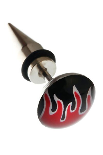 Rouge 316 L Steel Flame Figure Tapers Earrings