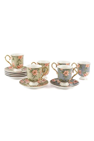 Mikasa Moor Set of 6 Colorful World Coffee Cups - 90Cc