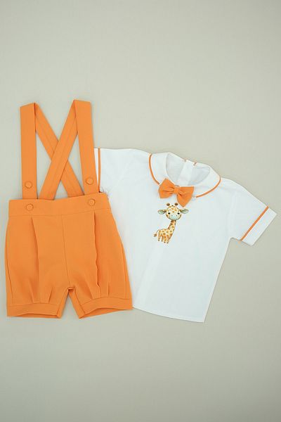 annerüyası Giraffe Printed Shorts Salopette Suit