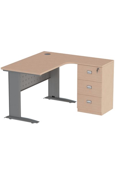Mahmayi Stazion 1212 Modern Office Workstation Oak