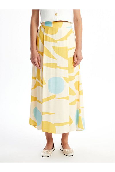 LC Waikiki Comfortable Fit Patterned A-Line Women's Skirt