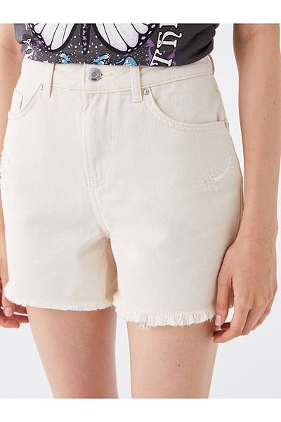 LC Waikiki Damen-Jeansshorts – Standard-Passform