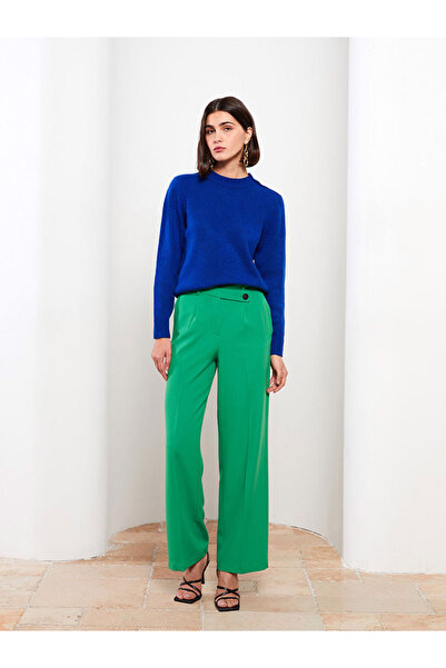 LC Waikiki Women's High Waist Standard Fit Straight Trousers