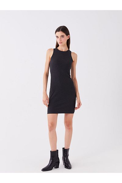 LC Waikiki Women's Straight Dress with Crew Neck