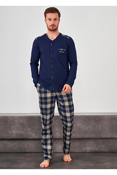 Relax Mode Erkek Düğmeli Pijama Takımı - 10271
