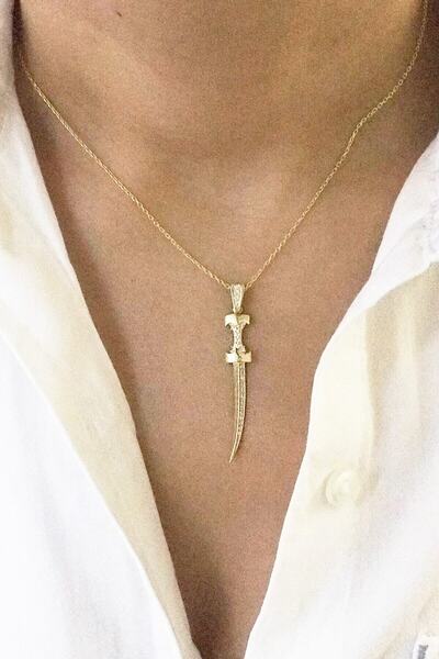 Gümüş Çarşısı Kadın Hançer Kolye GC881