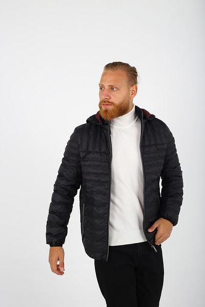 DAKSEL Brg Men's Black Hooded Windproof Jacket