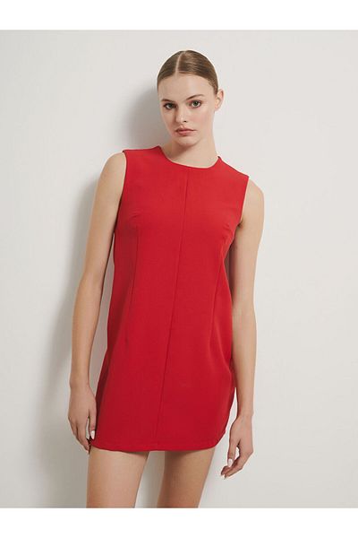 LC Waikiki Red Crew Neck Women's Dress