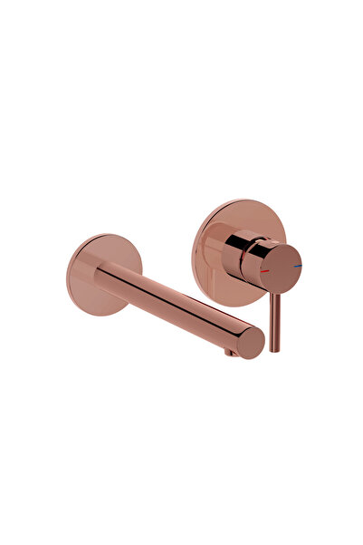 VitrA Origin A4258126 Ankastre Lavabo Bataryası, İki Rozetli, Sıva Üstü, Bakır