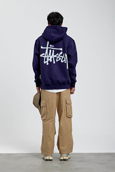 NOMARC Світло-синій світшот з капюшоном і написом «Graffiti»