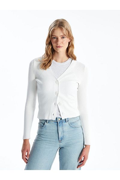 LC Waikiki V-Neck - Γυναικεία Πλεκτή Ζακέτα