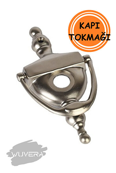 WUVERA Saten Gri Çelik Kapı Tokmağı: Kapınıza Zarif Bir Dokunuş
