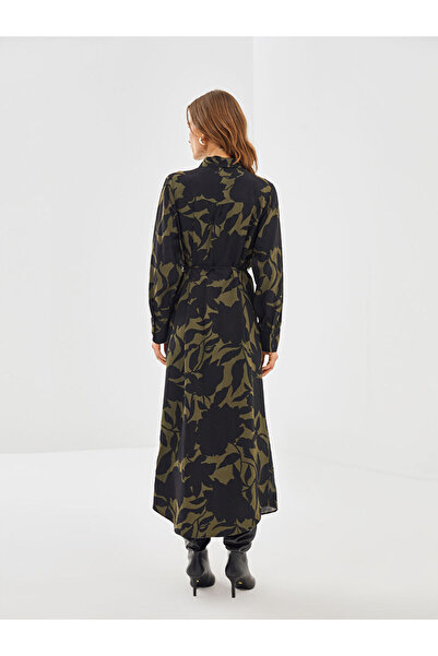 LC Waikiki Green Patterned Women's Shirt Dress