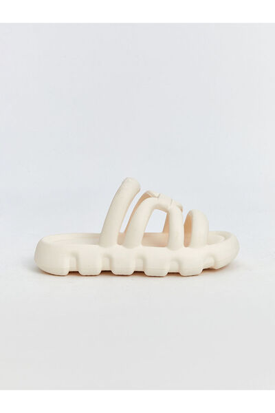 LC Waikiki Beige Tape Detailed Women's Slippers