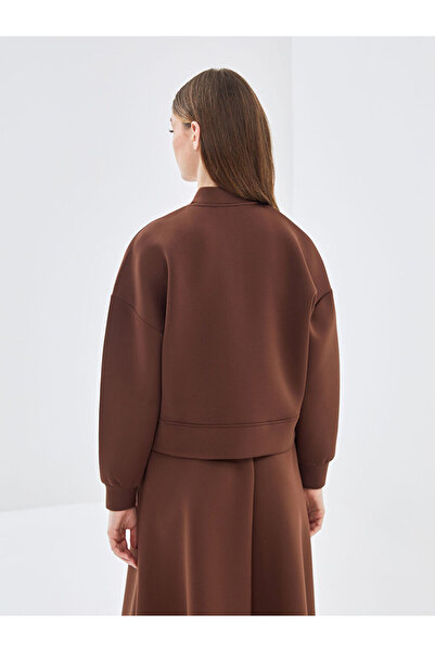 LC Waikiki LCW Modest - Obyčejná oversize dámská vysokoškolská bunda