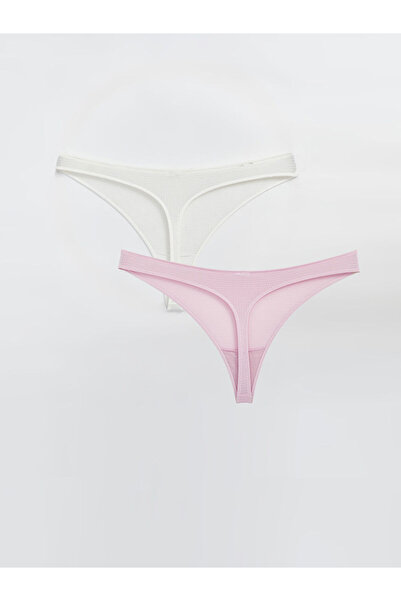 LC Waikiki LCW DREAM Ekru Düz Tanga Külot 2'li Paket