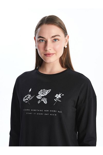 LC Waikiki Γυναικείο τουνίκ - Crew Neck και εμπριμέ σχέδιο