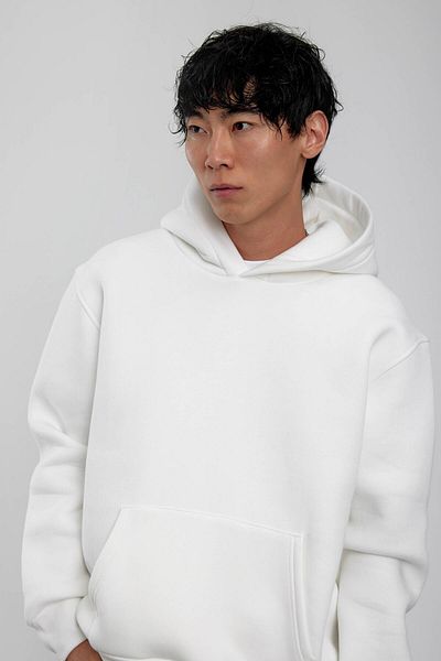 NOMARC Φούτερ με λευκή κουκούλα Basic Hoodie