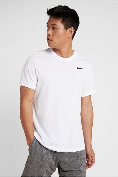 Nike Αθλητικά ρούχα Basic Tee Cotton Unisex Λευκό καλοκαιρινό λεπτό μπλουζάκι Λευκό