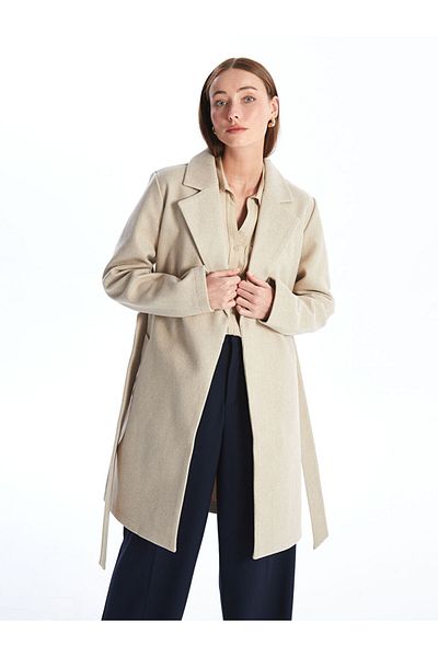 LC Waikiki Jacket Collar Women's Stamp Coat