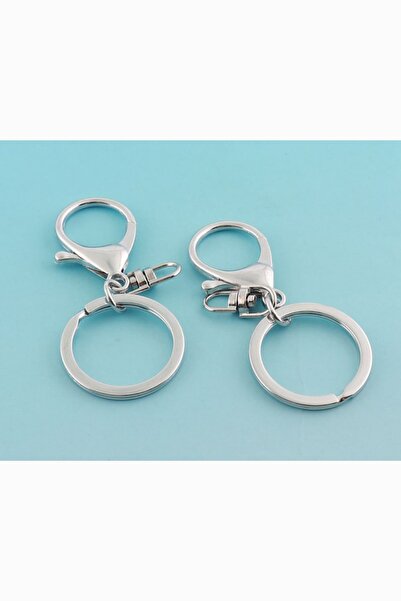 FlowerAksesuar 100 ADET - SET ANAHTARLIK KANCASI, ANAHTARLIK HALKASI, ANAHTAR...