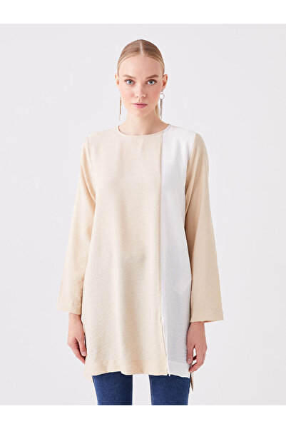 LC Waikiki Color Blocked Crew Neck Long Sleeve Women's Tunic