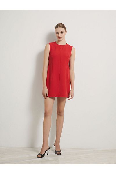 LC Waikiki Red Crew Neck Women's Dress