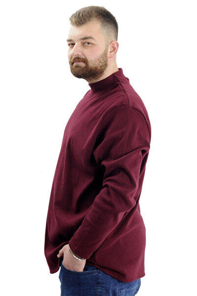 ModeXL Long Sleeve Half Fisherman Sweater - Plus Size Plum 22558