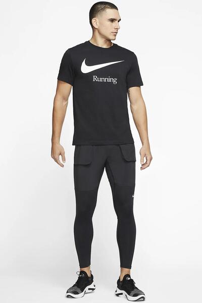 Nike Running Dri Fit Ανδρικά T-shirts Ανδρικό μπλουζάκι για τρέξιμο μαύρο