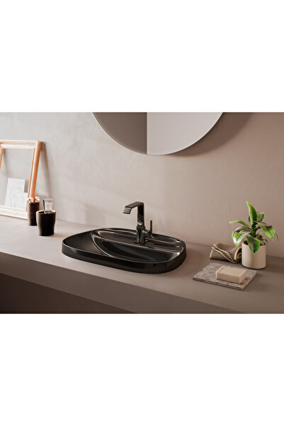 VitrA Glossy Black Sink Faucet - Suit a 4261639 , Side