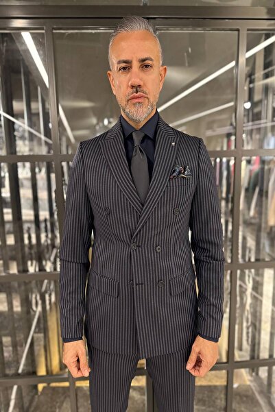 Fc Plus KRUVAZE ÇİZGİLİ TAKIM ELBİSE