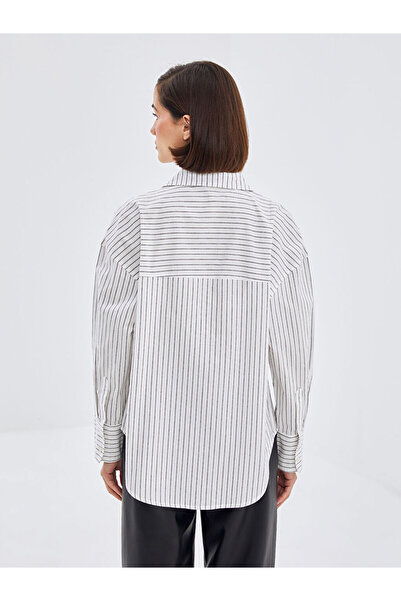 LC Waikiki Striped Poplin Women's Shirt