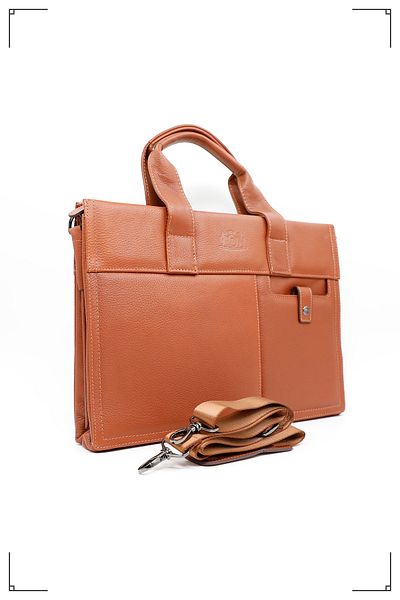 Derimo Leather حقيبة كمبيوتر محمول وحقيبة من الجلد الطبيعي