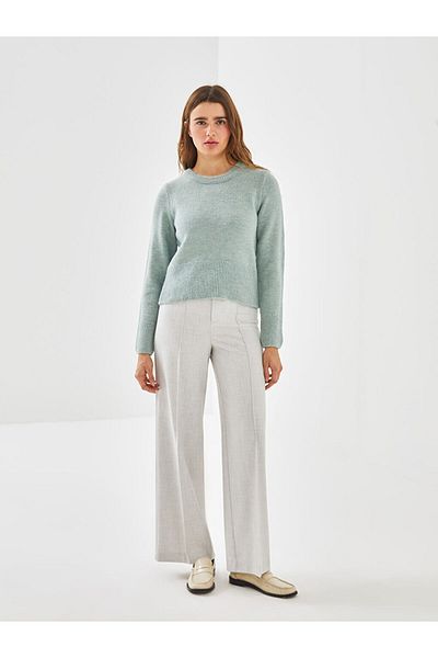 LC Waikiki Lcw Vision Blue Crew Neck Women's Knitwear Sweater