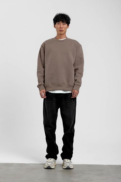 NOMARC Βασικό φούτερ με λαιμόκοψη Mink Crew Neck