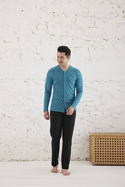 Relax Mode Erkek Penye Pijama Takımı - 10547