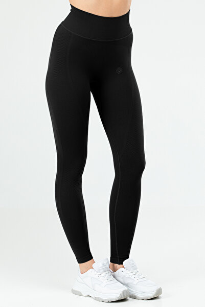 speedlife Black Slim Fit High Waist Recovery Seamless Women's Leggings Ssd0024