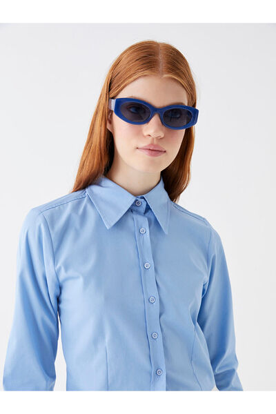 LC Waikiki Lw - Dámská popelínová košile s rovným dlouhým rukávem