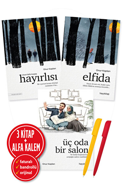 hayykitap Alfa Kalem+Onur Kaplan 3 Kitap Set (Uzun Lafın Kısası Hayırlısı-Elf...