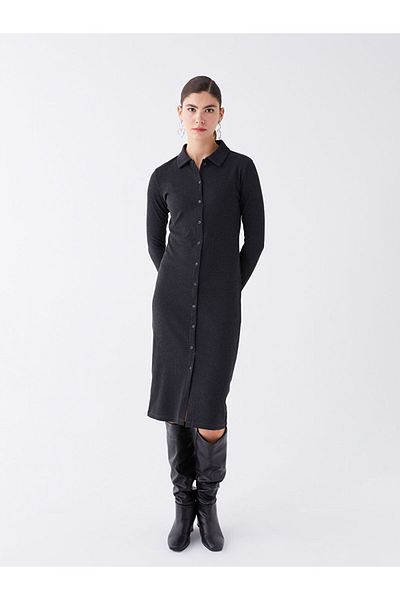 LC Waikiki Long Sleeve Straight Women's Shirt Dress
