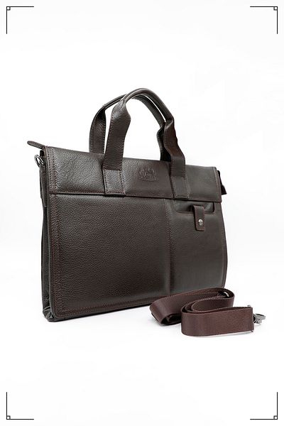Derimo Leather حقيبة كمبيوتر محمول وحقيبة من الجلد الطبيعي