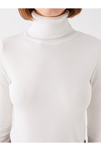 LC Waikiki Balıkçı Yaka Düz Uzun Kollu Kadın Triko Kazak