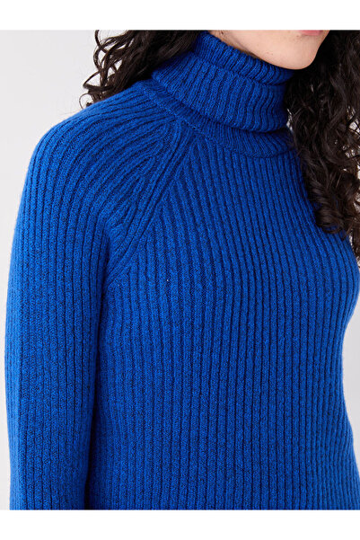 LC Waikiki Rolákový dámský úpletový svetr – pevný dlouhý rukáv