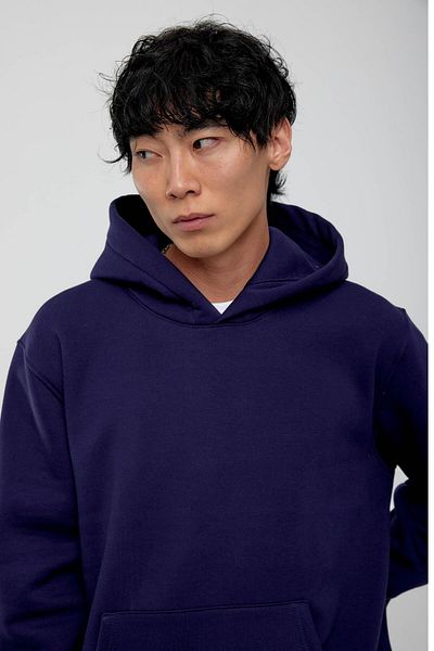 NOMARC Μπλουζάκι με κουκούλα Navy Blue Basic Hooded
